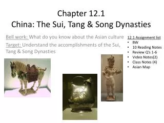 Chapter 12.1 China: The Sui, Tang &amp; Song Dynasties