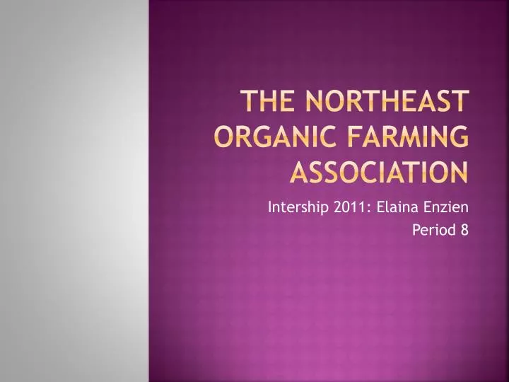 the northeast organic farming association