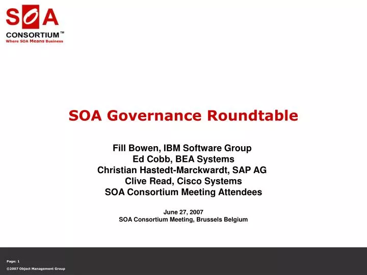 soa governance roundtable