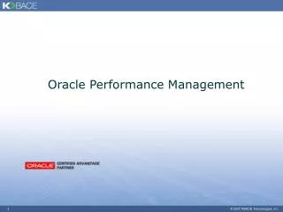 Oracle Performance Management
