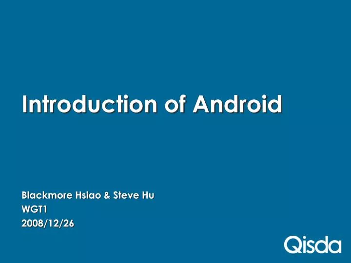 introduction of android