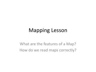 Mapping Lesson