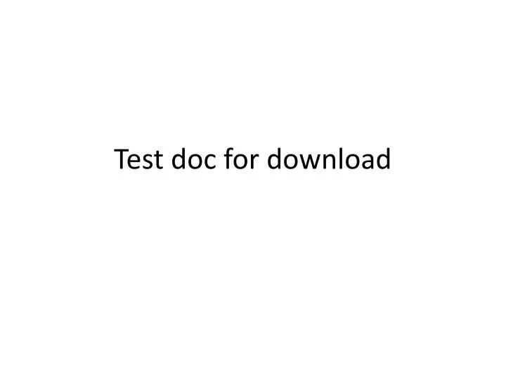 test doc for download
