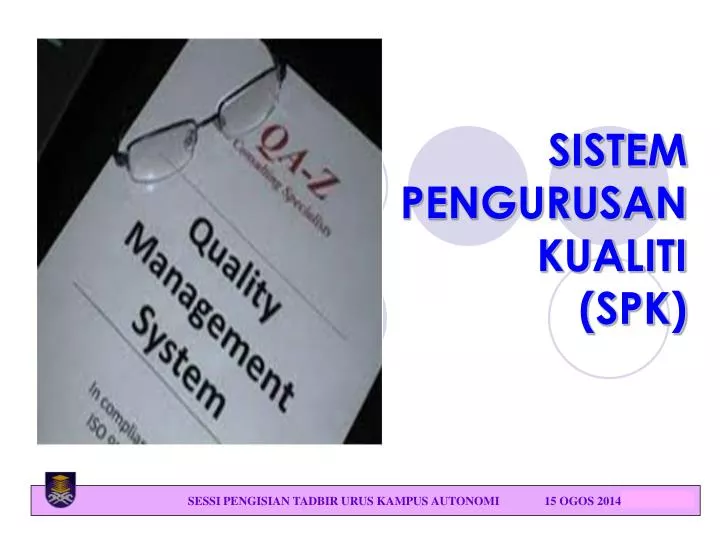 sistem pengurusan kualiti spk