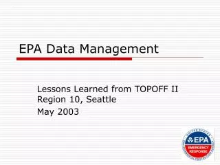 EPA Data Management