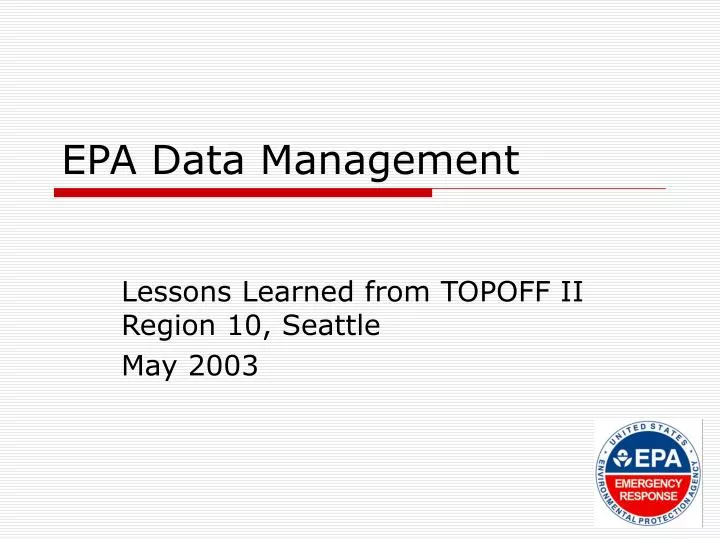 epa data management