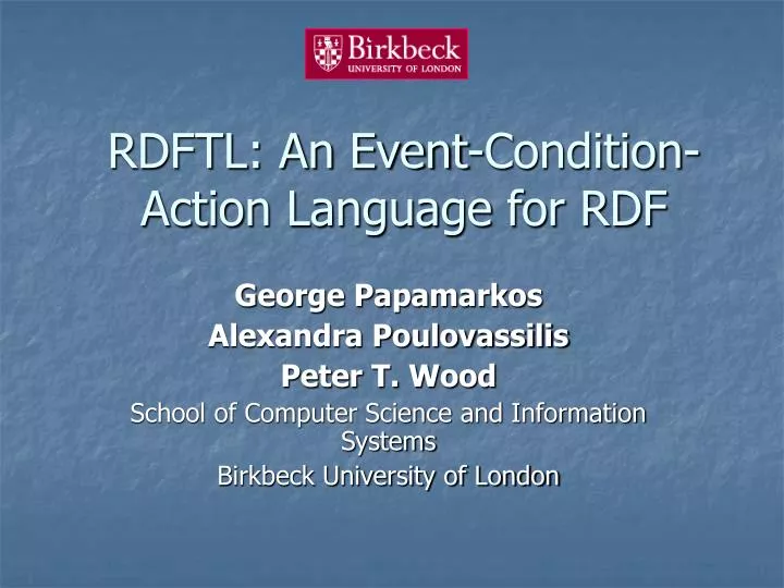 rdftl an event condition action language for rdf