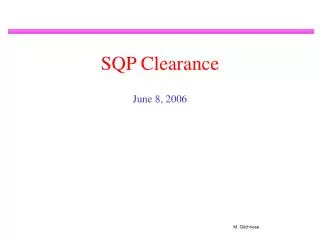 SQP Clearance