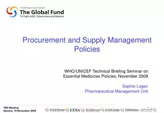 Procurement and Supply Management Policies