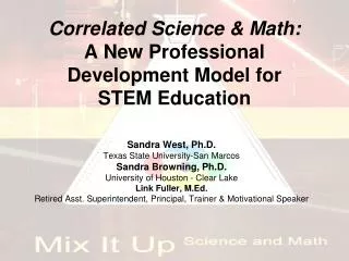 Correlated Science &amp; Math: A New Professional Development Model for STEM Education