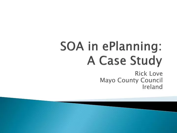 soa in eplanning a case study