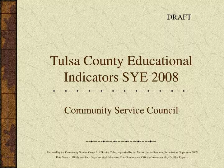 tulsa county educational indicators sye 2008