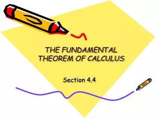 THE FUNDAMENTAL THEOREM OF CALCULUS