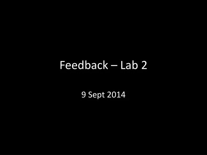 feedback lab 2