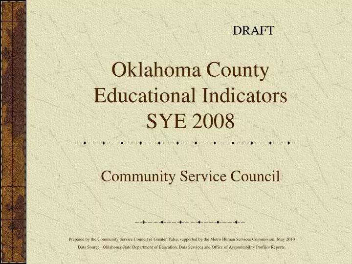 oklahoma county educational indicators sye 2008