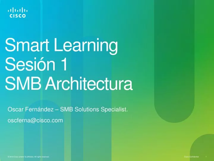 smart learning sesi n 1 smb architectura