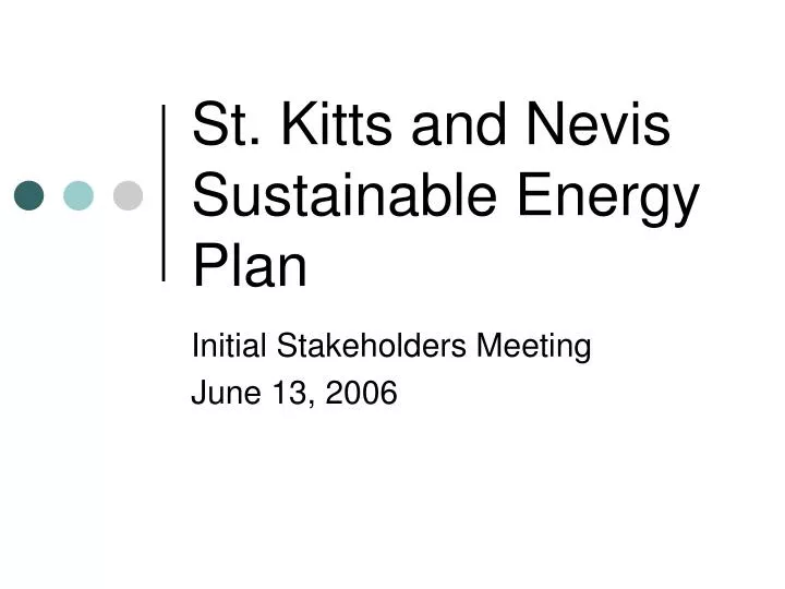 st kitts and nevis sustainable energy plan