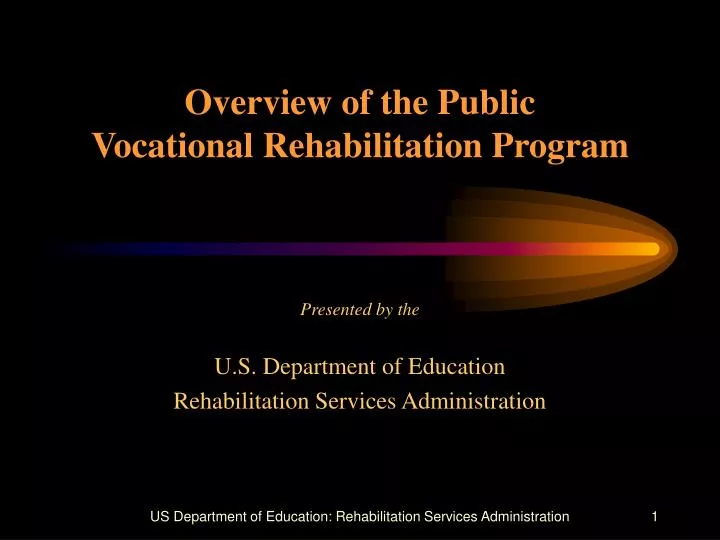 overview of the public vocational rehabilitation program