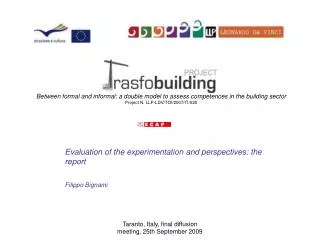 Between formal and informal: a double model to assess competences in the building sector