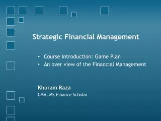 Strategic Financial Management