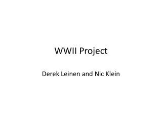 WWII Project