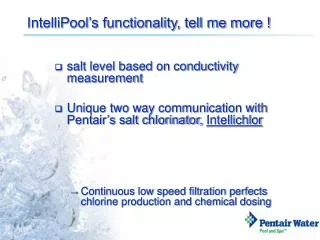 IntelliPool’s functionality, tell me more !
