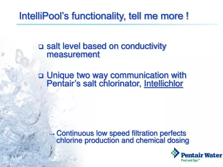 intellipool s functionality tell me more
