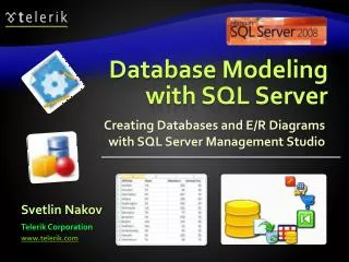 Database Modeling with SQL Server
