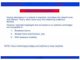 Spanning Tree Protocol (STP)