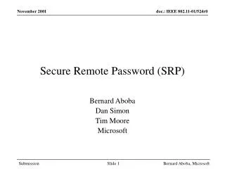Secure Remote Password (SRP)