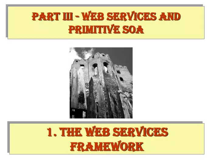 1 the web services framework