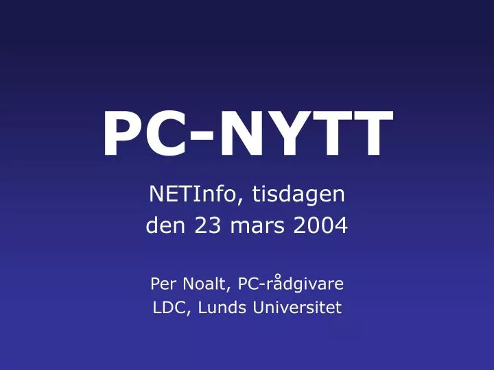 pc nytt