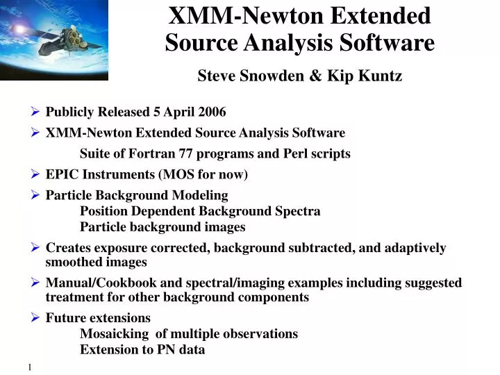 xmm newton extended source analysis software steve snowden kip kuntz