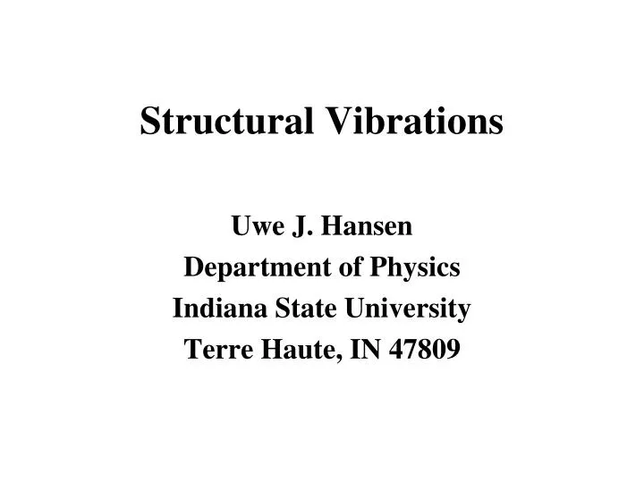 structural vibrations
