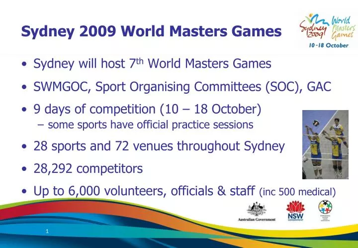 sydney 2009 world masters games