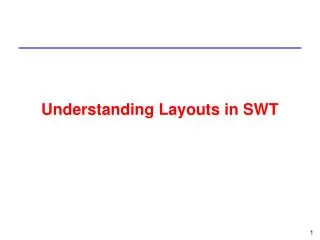 Understanding Layouts in SWT