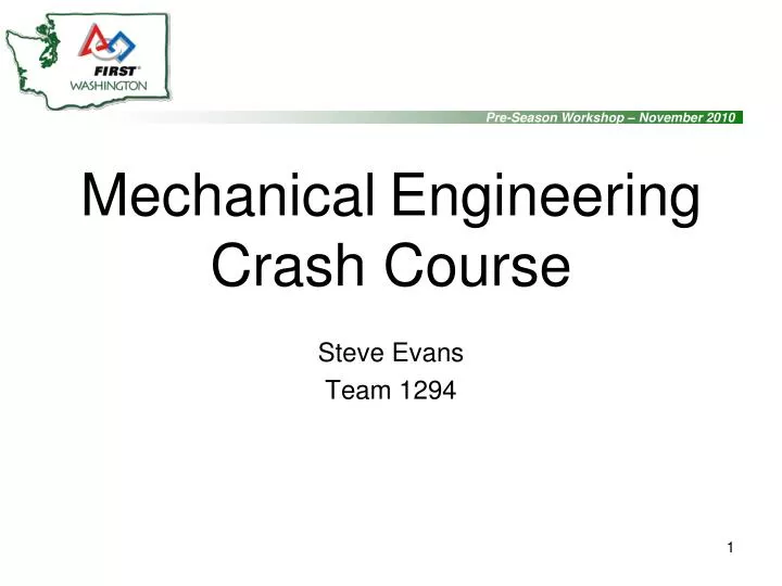 mechanical engineering crash course