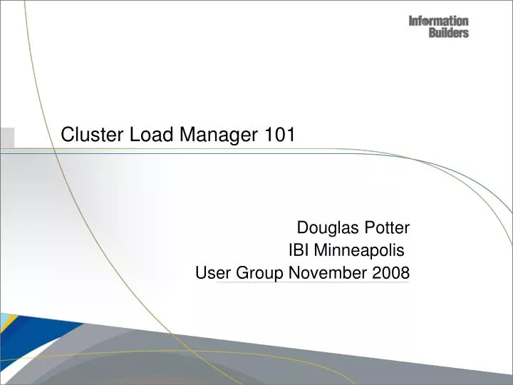 cluster load manager 101