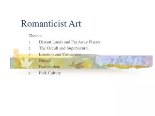 Romanticist Art