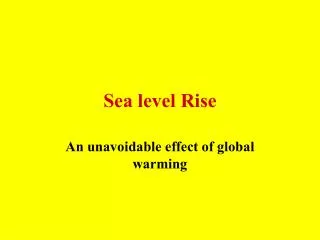 Sea level Rise