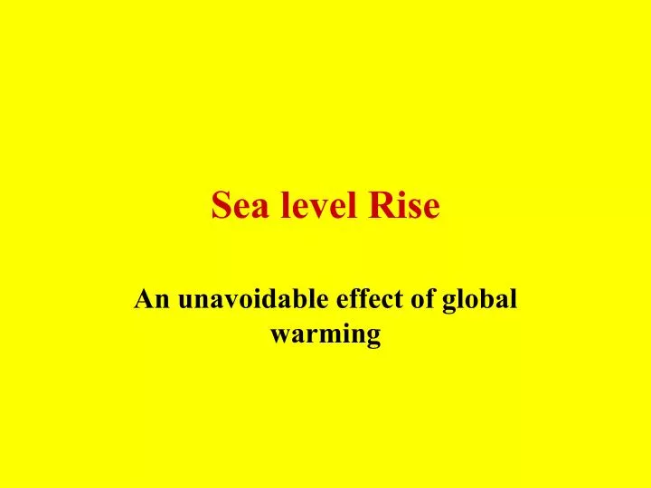sea level rise