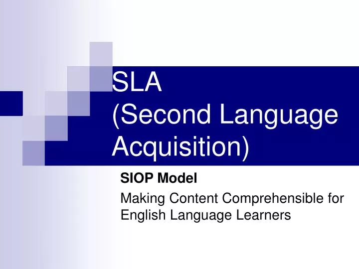 sla second language acquisition