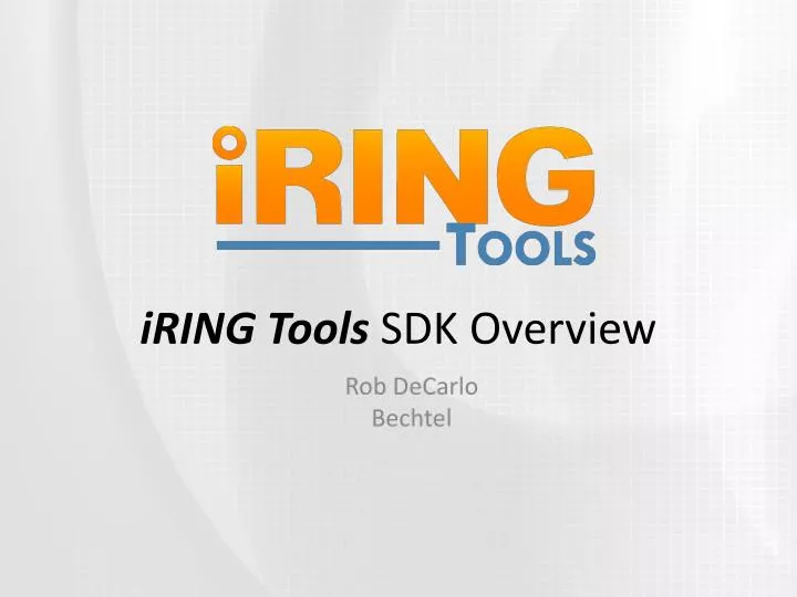 iring tools sdk overview