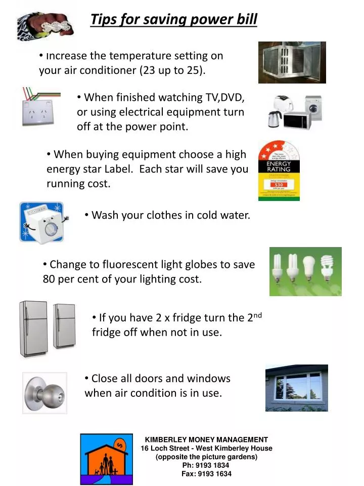 tips for saving power bill