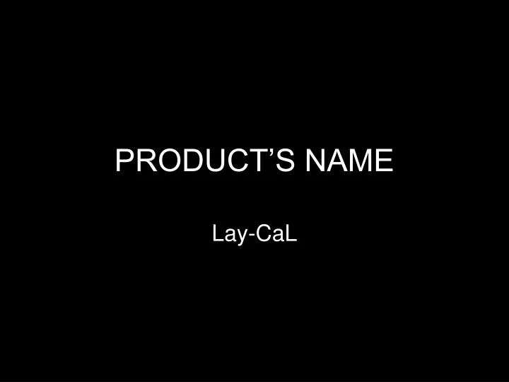 product s name