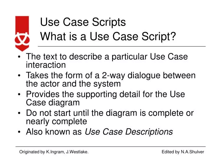 what is a use case script
