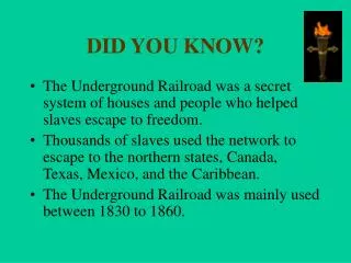 DID YOU KNOW?