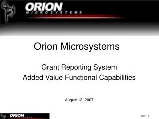 Orion Microsystems