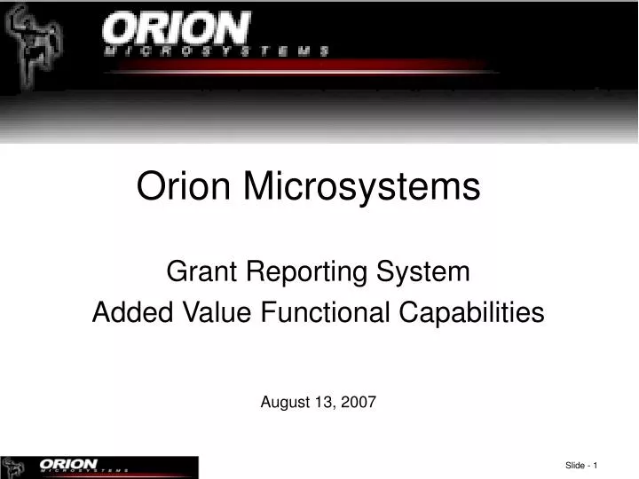 orion microsystems