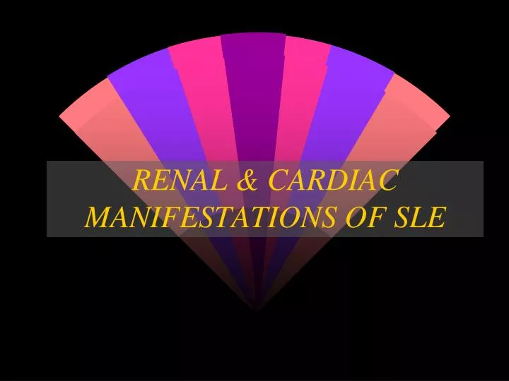 renal cardiac manifestations of sle